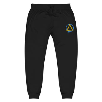 Graffiti Sobriety Symbol Fleece Sweatpants – Nope Recovery Comfort - Black / XS | Sobervation