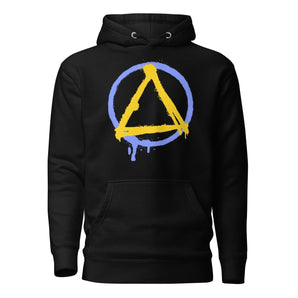 Graffiti Sobriety Symbol Premium Hoodie – Nope Recovery Apparel - Black / S | Sobervation