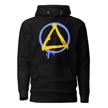 Graffiti Sobriety Symbol Premium Hoodie – Nope Recovery Apparel - Black / S | Sobervation