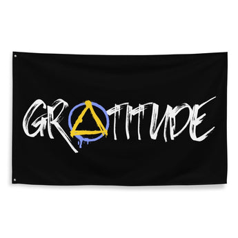 Gratitude Recovery Triangle Flag – Sobriety Symbol Wall Decor - Default Title | Sobervation