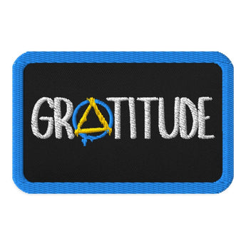 Gratitude Patch – Sobriety Symbol & Bold Embroidered Message - Default Title | Sobervation