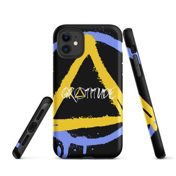 Gratitude Symbol iPhone Tough Case – Recovery Mindfulness Phone Case - Matte / iPhone 11 | Sobervation