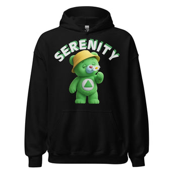 Green Serenity Cub Hoodie - Black / S | Sobervation