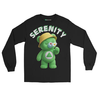 Green Serenity Cub Long Sleeve Tee - Black / S | Sobervation