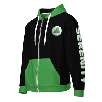 Green Serenity Cub Zip Hoodie – Sage’s Grounded Grace - 2XS | Sobervation