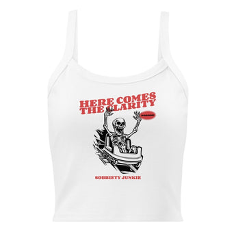 Here Comes the Clarity – Ribbed Tank (Sobriety Junkie Collection) - XS | Sobervation