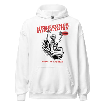 Here Comes the Clarity Hoodie – Sobriety Junkie Roller Coaster - S | Sobervation