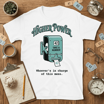 Higher Power Sobriety T-Shirt | Sober Translations Recovery Tee - S Graphic Print T Shirt - Sobervation