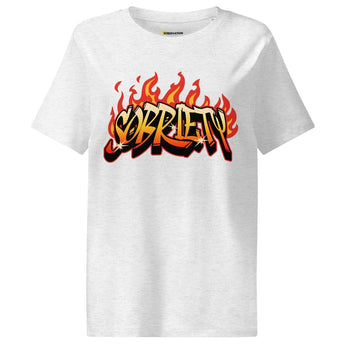 Hot Like Sobriety – Women’s Organic Tee - Cool Heather Grey / S | Sobervation