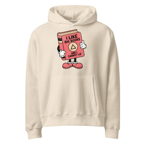 I Like Big Books – Oversized Heavyweight Recovery Hoodie - Dust / S | Sobervation