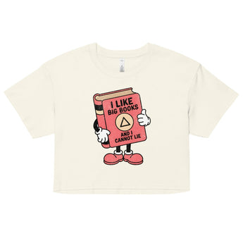 I Like Big Books – Women’s Recovery Crop Top - Natural / XS | Sobervation