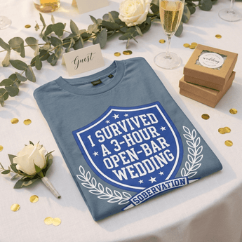 I Survived an Open Bar | Sober Translations Vintage Tee - G. Dyed Deep Teal Garment Dyed Creator 2.0 Vintage T-Shirt - Sobervation