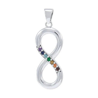 Infinite Strength Sterling Silver Recovery Pendant – Multi-Stone Inlay (Chain Not Included) TPD4457 - Default Title | Sobervation