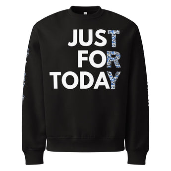 Just for Today Camo Crown Oversized Sweatshirt – Premium Recovery Streetwear - Black / S | Sobervation