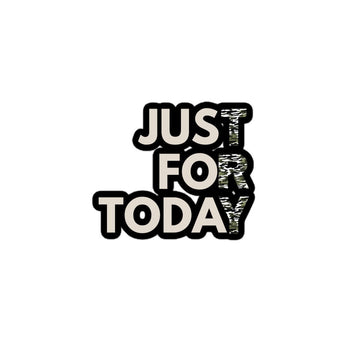 Just for Today Camo Sticker – Sobriety Symbol Reminder - 3″×3″ | Sobervation