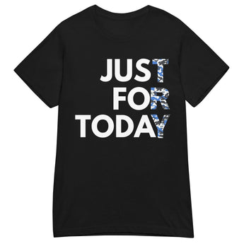 Just for Today Camo – Women’s Essential Tee - Black / S | Sobervation