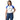 Just For Today Embroidered Baby Tee | Women's Micro-Rib Raglan - White /True Royal / M | Sobervation