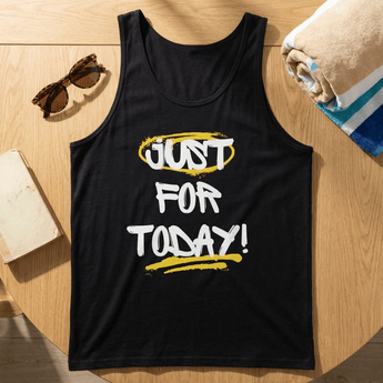 Just for Today Graffiti Men's Tank - Street - Style Recovery Tank - XS Men's Tank Top - Sobervation