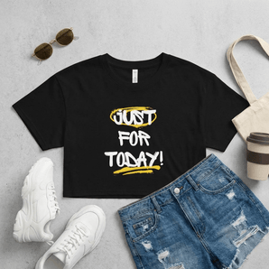 Just for Today Graffiti Women’s Crop Top – Streetwise Recovery Fashion - XS Crop Top - Sobervation