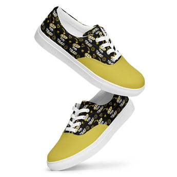 Just for Today Graffiti Canvas Shoes – Yellow & Black Streetwear Sneakers - 5 | Sobervation