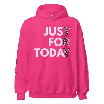 Just for Today Pink Camo Hoodie – Recovery with Style - S | Sobervation