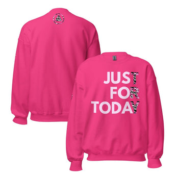 Just for Today Pink Camo Sweatshirt – Sobriety in Style - S | Sobervation