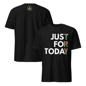 Just For Today – Pride Sobriety Essential Tee - Black / S | Sobervation