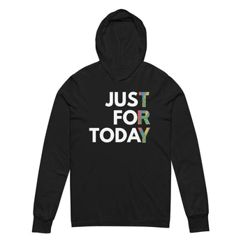Just For Today: Rainbow Hooded Long-Sleeve Tee - S | Sobervation