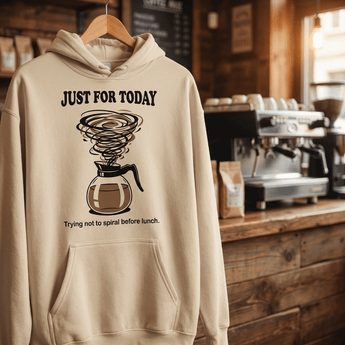 Just For Today Sober Translations Unisex Hoodie | Recovery Apparel | Sobervation - S Graphic Print Hoodie - Sobervation