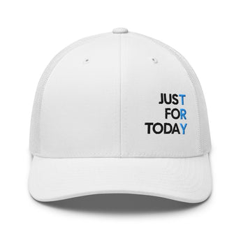 Just For Today (TRY) – Retro Trucker Hat - White | Sobervation