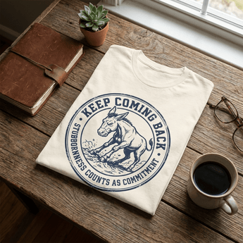 Keep Coming Back Sobriety T-Shirt | Sober Translations Recovery Tee - S Graphic Print T Shirt - Sobervation