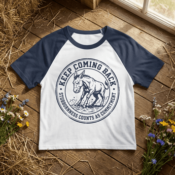 Keep Coming Back Women's Baby Tee | Sober Translations Micro Rib Raglan Recovery Shirt - S Micro Rib Raglan Baby Tee - Sobervation