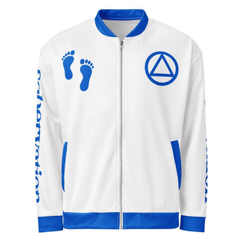 Leave Nothing But Sober Prints – All-Over Print Recovery Bomber Jacket - XS | Sobervation