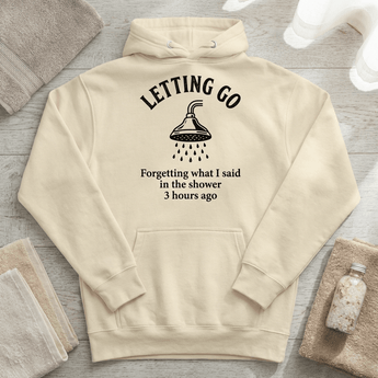 Letting Go Sobriety Hoodie | Sober Translations Premium Pullover | Recovery Sweatshirt - S Premium Unisex Hoodie - Sobervation
