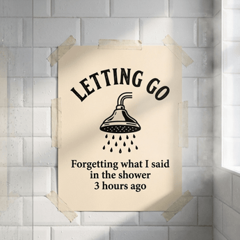 Letting Go Sobriety Poster | Sober Translations Art Print 18x24 - Poster - Sobervation