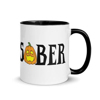 Limited Edition Halloween Sober Pumpkin Mug - Black Mug - Sobervation