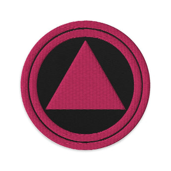 Magenta Sobriety Symbol Embroidered Patch - Iron-On Sew-On Pin - Black | Sobervation