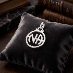NA Symbol Silver Pendant Necklace – Recovery Jewelry TPD4341 - Pendant - Sobervation