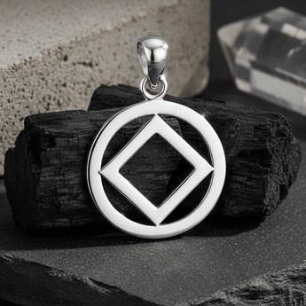 Narcotics Anonymous NA Symbol Silver Pendant - Elegant Recovery Pendant TPD4704 - Default Title | Sobervation