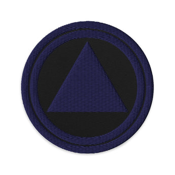 Navy Blue Sobriety Symbol Embroidered Patch - Iron-On Sew-On Pin - Black | Sobervation