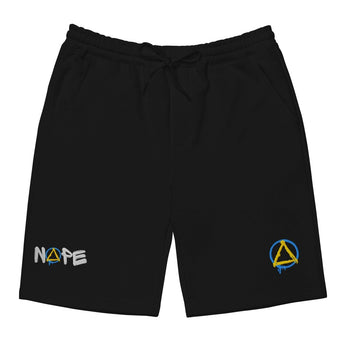 NOPE Collection Embroidered Fleece Shorts – Graffiti Sobriety Streetwear - S | Sobervation