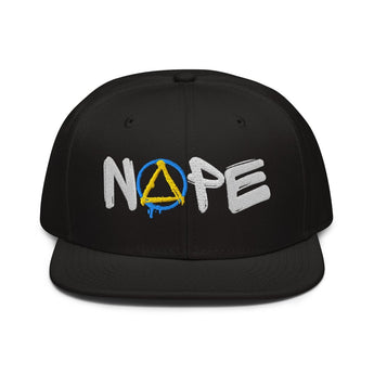 Nope Embroidered Snapback - Black | Sobervation