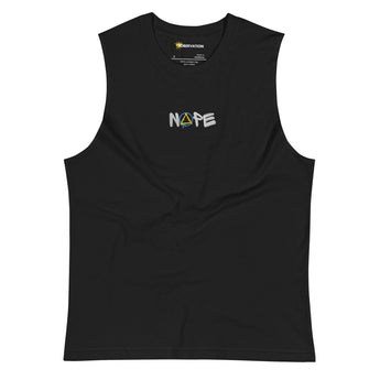 Nope Embroidered Unisex Muscle Shirt - S | Sobervation