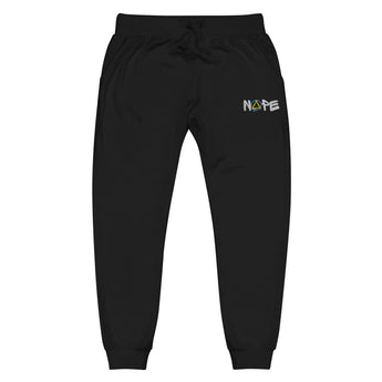 NOPE Embroidered Unisex Sweatpants – Graffiti Recovery Joggers - Black / XS | Sobervation