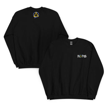 NOPE Embroidered Unisex Sweatshirt – Graffiti-Inspired Recovery Wear - Black / S | Sobervation