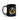 NOPE Blue & Yellow Graffiti Sobriety Symbol Black Glossy Mug – Streetwear Recovery Coffee Mug - 11 oz | Sobervation