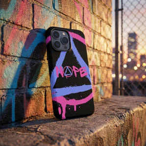 NOPE Graffiti Sobriety Symbol iPhone Tough Case – Streetwear Recovery Phone Case - Matte iPhone Case - Sobervation