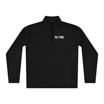 “Nope” Sobriety Lightweight Quarter-Zip Pullover - Black / XS | Sobervation