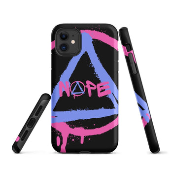 NOPE Graffiti Sobriety Symbol iPhone Tough Case – Streetwear Recovery Phone Case - Matte / iPhone 11 | Sobervation