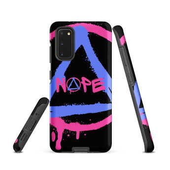 NOPE Graffiti Sobriety Symbol Samsung Tough Case – Streetwear Recovery Phone Case - Samsung Galaxy S20 | Sobervation